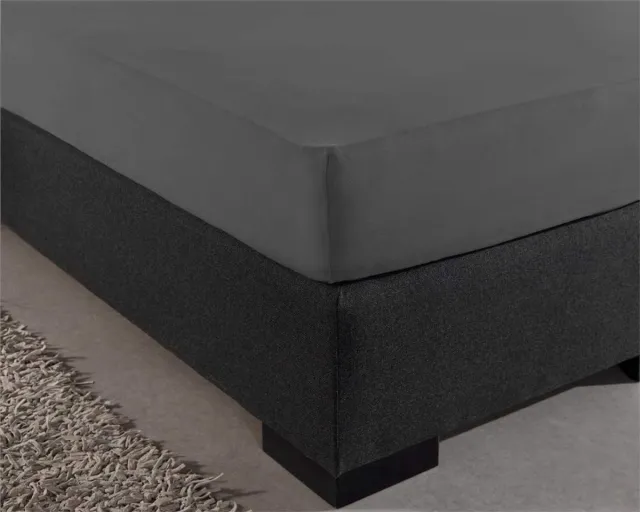 Ibenzoa Zacht en Ademend Jersey Hoeslaken voor Optimaal Slaapcomfort 200 x 200 cm Antraciet grijs