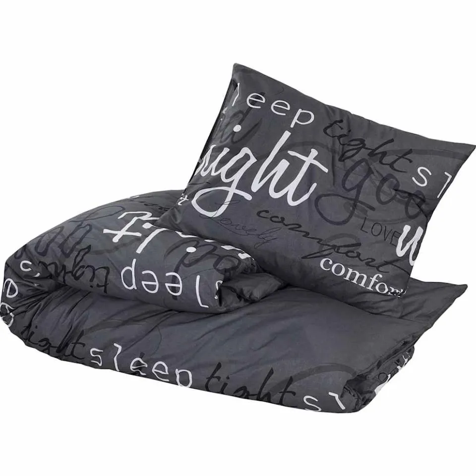 vidaXL Dekbedovertrekset 260x220 cm katoen zwart en wit