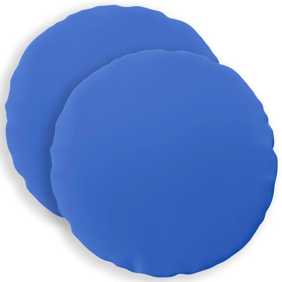 vidaXL Kussensloop 2 st HEERLEN Koninklijk Blauw Dia. 60 cm Polyester
