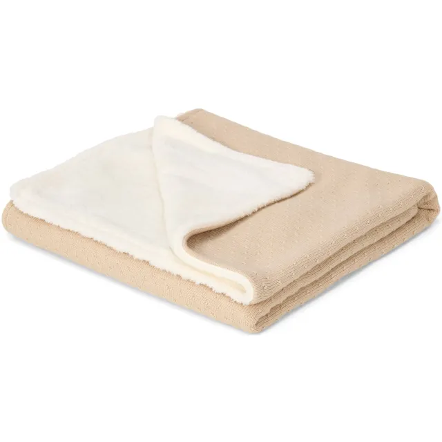 Little Dutch ledikantdeken gebreid Pure Soft beige