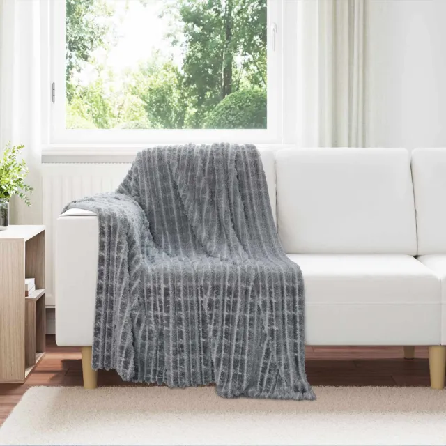 vidaXL Kleden 6 st Donkergrijs 150 x 130 cm 2,75 kg Fleece, foto 2