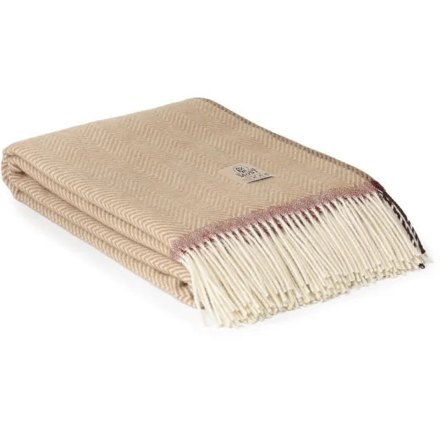 Most Wollen plaid Denver - 100% Nieuw-Zeelandse wol - 140 x 200 cm - creme