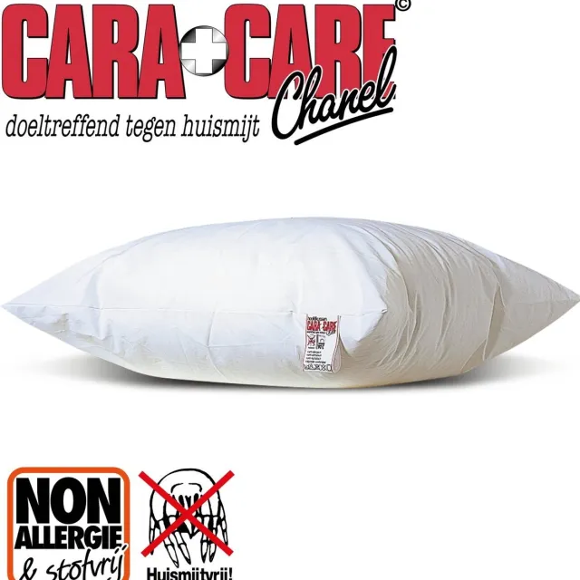NachtrustOnline Cara Care Chanel hoofdkussen | Het speciale stofvrije anti allergische kussen | 90°C wasbaar | Fris en verlichtend | 60x70cm Wit
