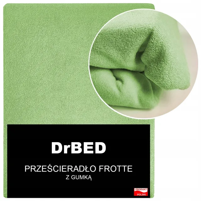 DrBED Serie - Frotte Hoeslaken - 220x200 - Elastaan; Mięsiste - Groen