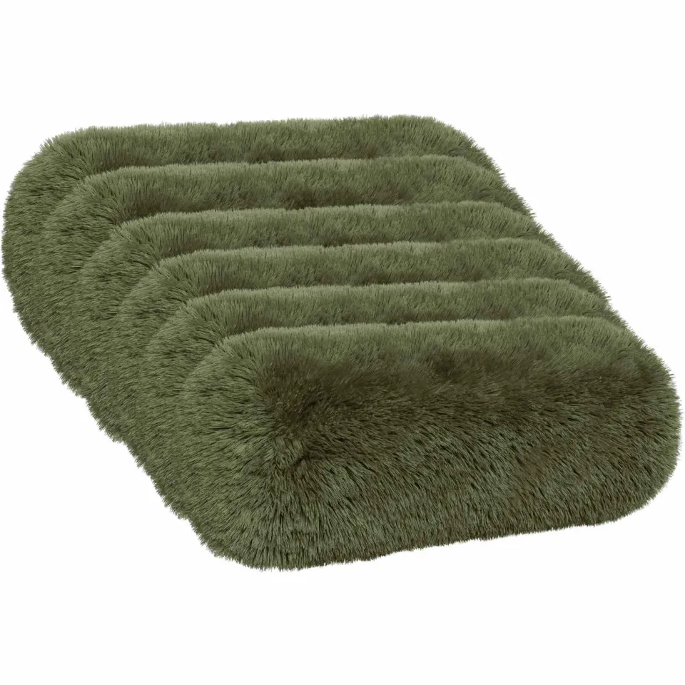 vidaXL Kussensloop 6 st HEERLEN Groen Dia. 15 x 40 cm PV Fleece, foto 3