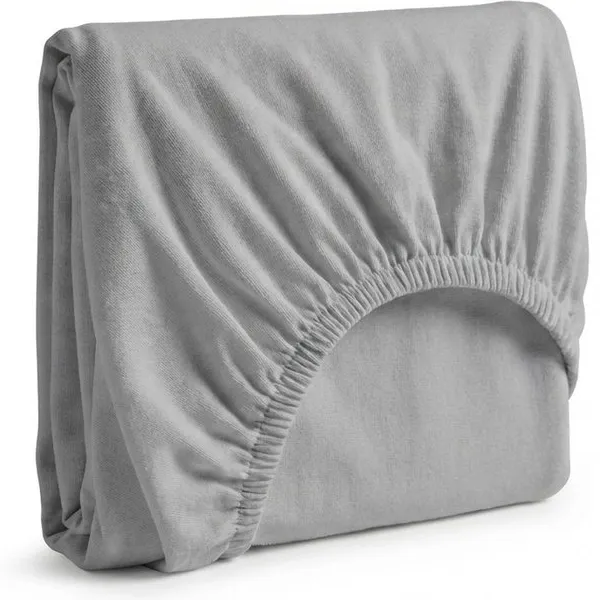 Blanche & Nuit Hoeslaken 160x200 – 100% Katoen – Jersey Hoeslaken – Heerlijk Zacht – 170 g/m² – Strijkvrij & Ademend – Grijs