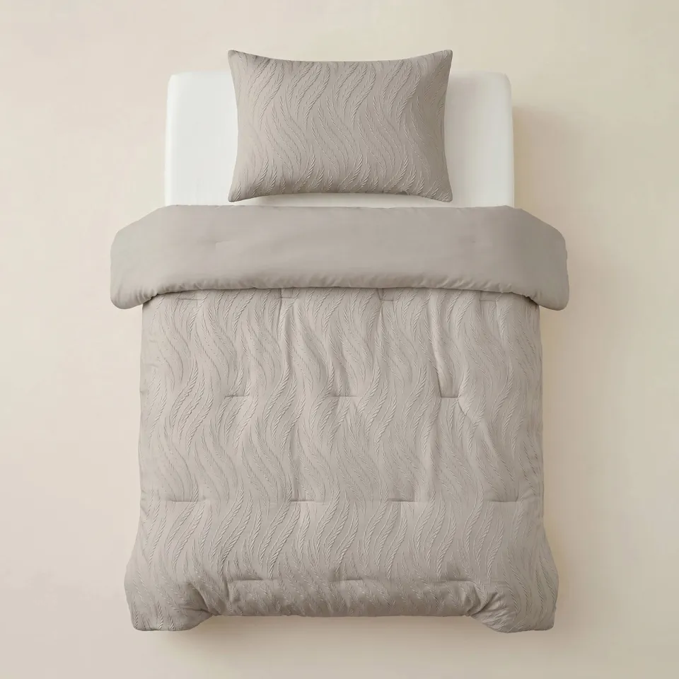 Sleeptime Lazy 3D embossed synthetisch enkel dekbed - taupe, foto 5