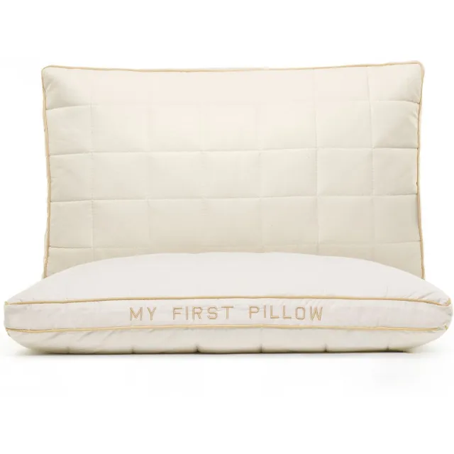 Vitapur Peuter Hoofdkussen - Kinder Hoofdkussen - My First Pillow - Hoofdkussen Peuter - Verstelbaar Kussen vanaf 1 jaar - Organisch Katoen - Kinderkussen 40x60 cm Wit
