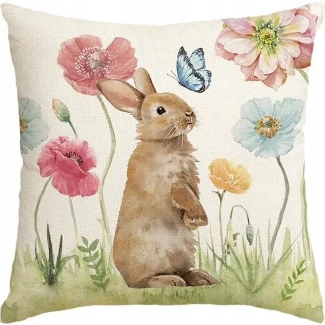 eCarla Decoratieve Paaskussenhoes 45x45cm - Lentethema Multicolore
