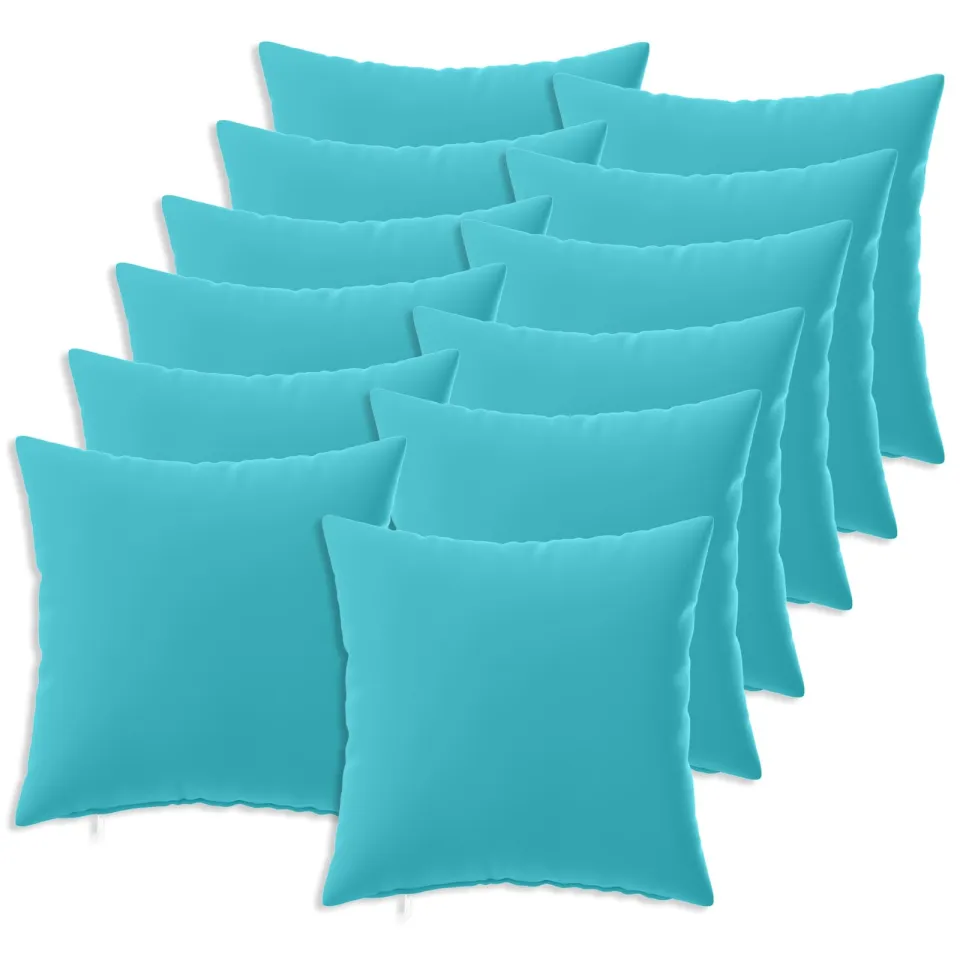 vidaXL Kussensloop 12 st HEERLEN Turquoise 40 x 40 cm Polyester, foto 3