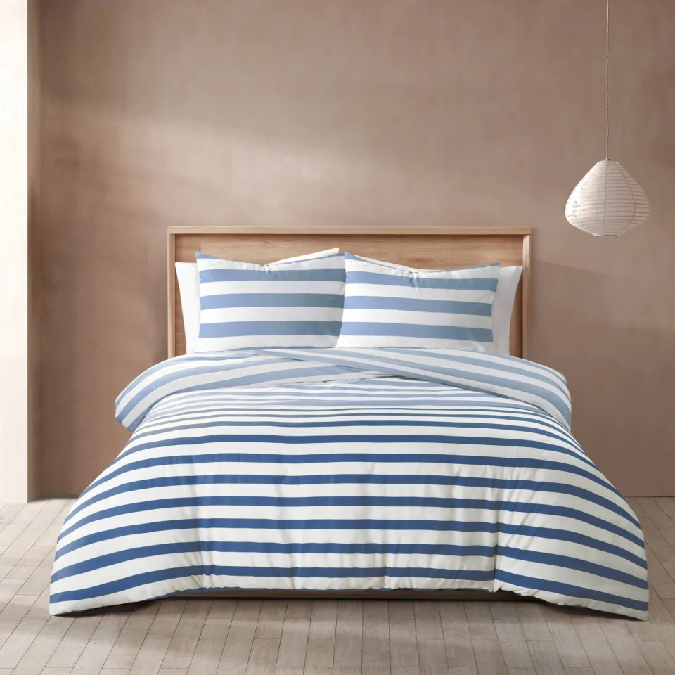 W katoen-polyester dekbedovertrek 2-persoons (200x220 cm) blauw, foto 4
