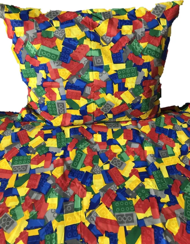 Lotte & Julius peuterdekbedovertrek Bricks blokken 120x150cm multi