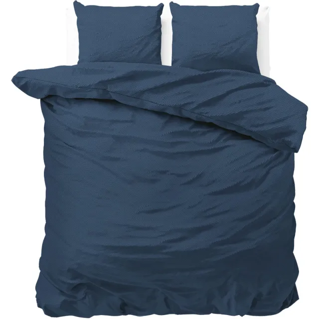Sleeptime Zensation Satin Point - Dekbedovertrekset - Lits-Jumeaux - 240x200/220 + 2 kussenslopen 60x70 - Blauw