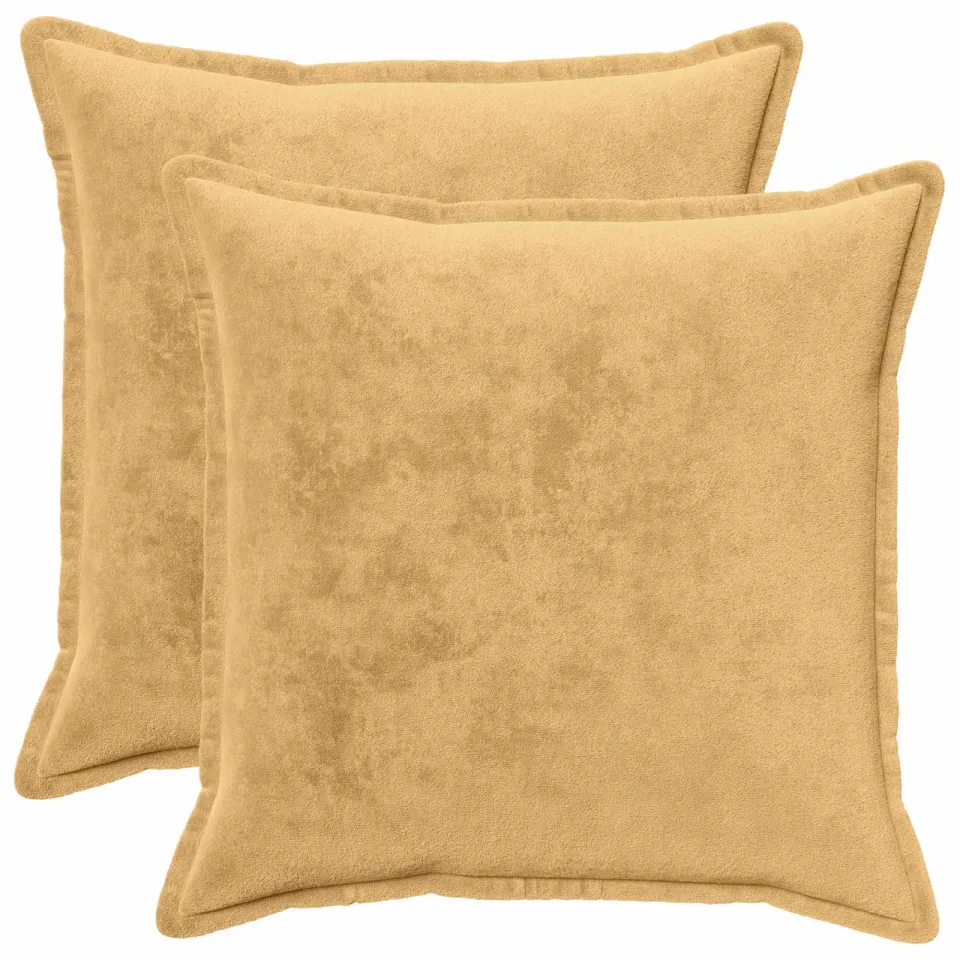 vidaXL Kussensloop 2 st HOUTEN Taupe 65 x 65 cm Flanel