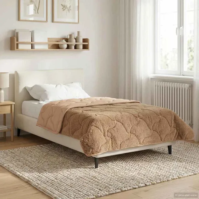 vidaXL Vol jaar dekbed 135 x 200 cm Taupe