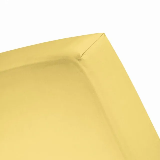 Damai Hoeslaken double jersey 2 pers. - 140x200/220cm & 150x200cm (15) lemon (tot 25 cm) Damai