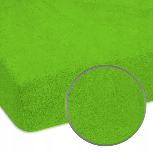 Designpremium Groen Frottier Hoeslaken 80x180 cm met Elastiek - Katoen