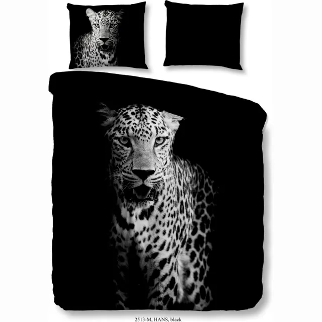 Pure Dekbedovertrek "luipaard" - Zwart - (240x200/220 cm) - Microfiber Black