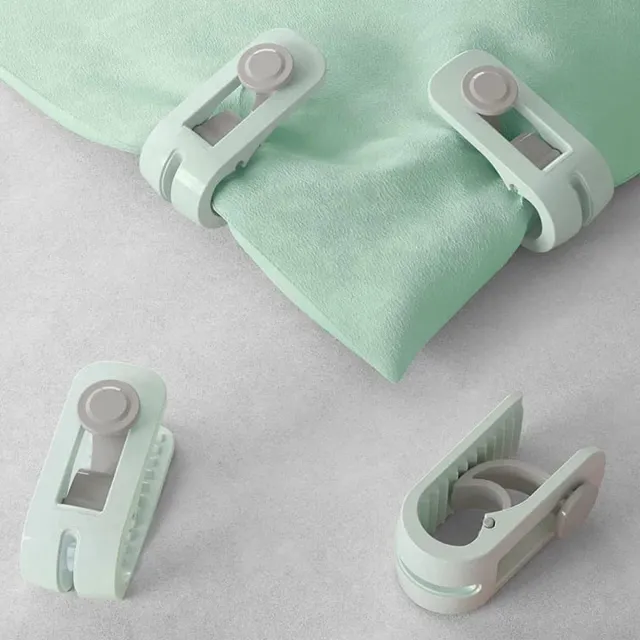 Heble® *** 6-delige Dekbed Clips Set - Inclusief Handig Opbergdoosje - Voor een Perfect Geordend Bed - Groen - Ideaal voor Lakens en Dekbedden! van Heble® ***