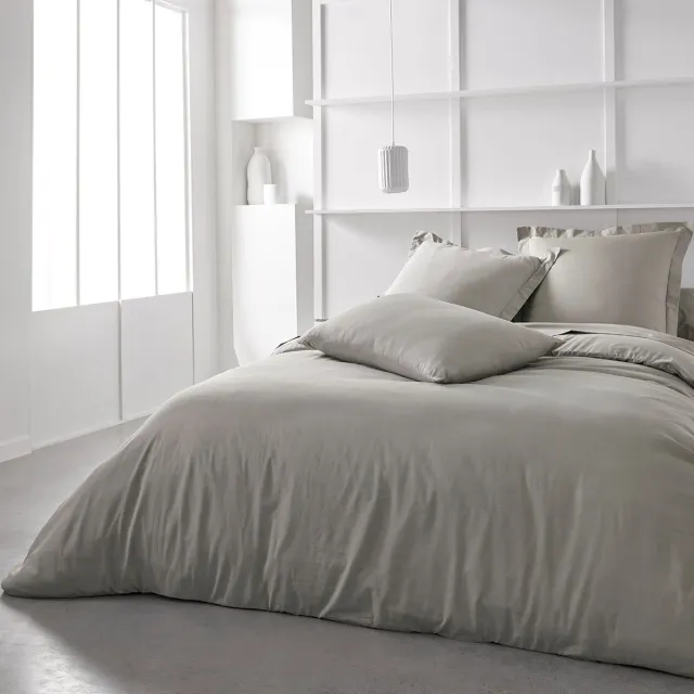 Today Effen ORGANISCH 2-persoons beddengoed Beige