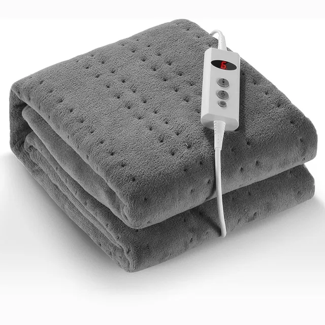 QEVA Elektrische Onderdeken - Warmtedeken - Elektrische Deken - Donkergrijs - 150cm x 80cm x 1cm