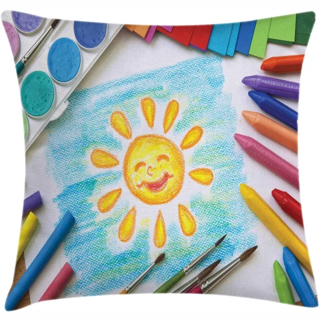 ABAKUHAUS Kussenhoes – Tweezijdig Bedrukt – 50x50 cm – Multi-kleur, Rits, Handgemaakt Mehrfarbig