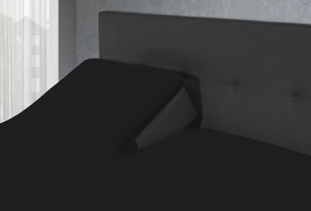 Happybed Villa Park - Dubbel Jersey Splittopper - Zwart / 200x160