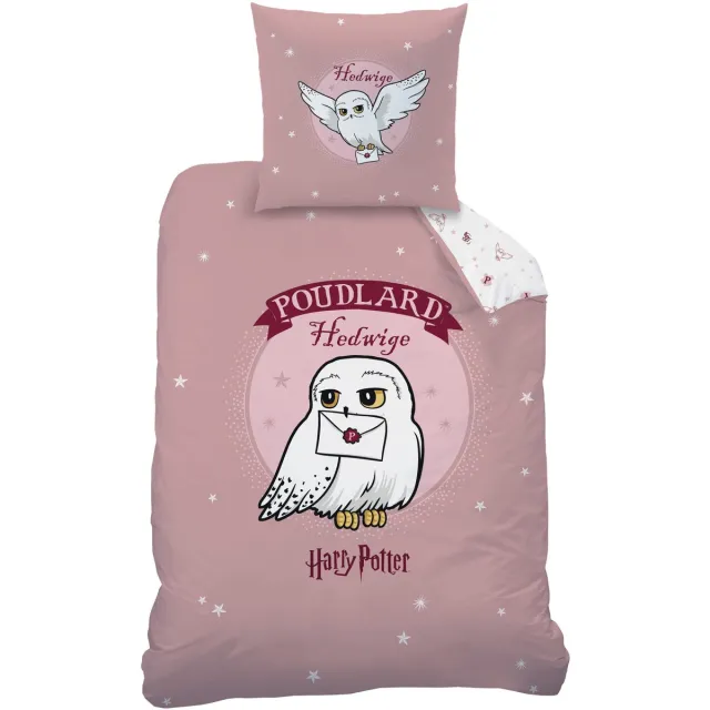 Harry Potter Dekbedovertrek Fly - Eenpersoons - 140 x 200 cm - Katoen Roze