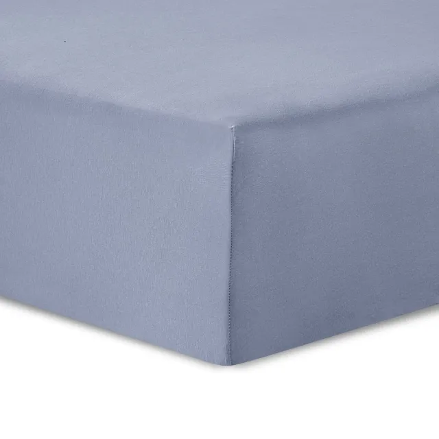 VISION home VISION Hoeslaken - Jersey katoen - Rekbaar, zacht en perfecte pasvorm - 160 x 200cm met 30cm hoekhoogte - Grijs - 100% katoen Jersey - Oekotex gecertificeerd