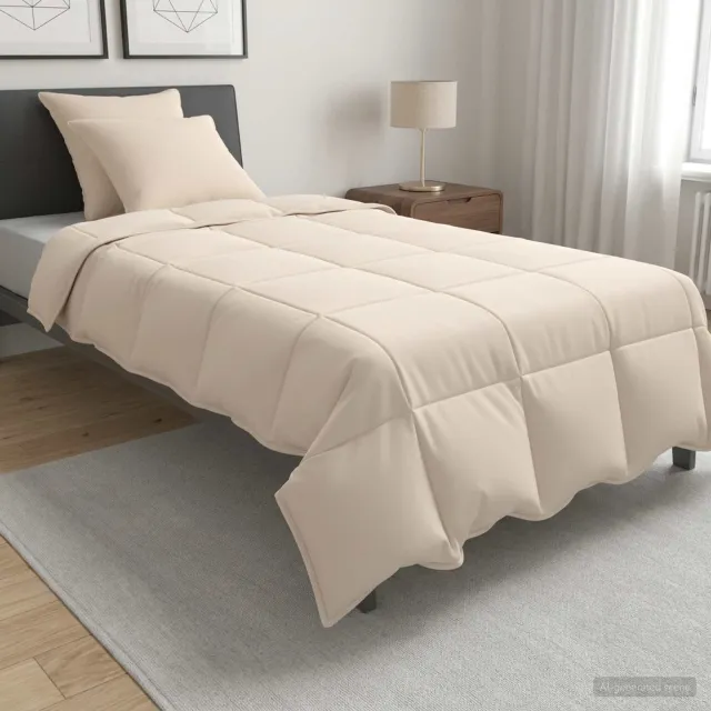 vidaXL Dekbedset 3 st 135 x 220 cm Winter 350 g/m² dekbed Beige