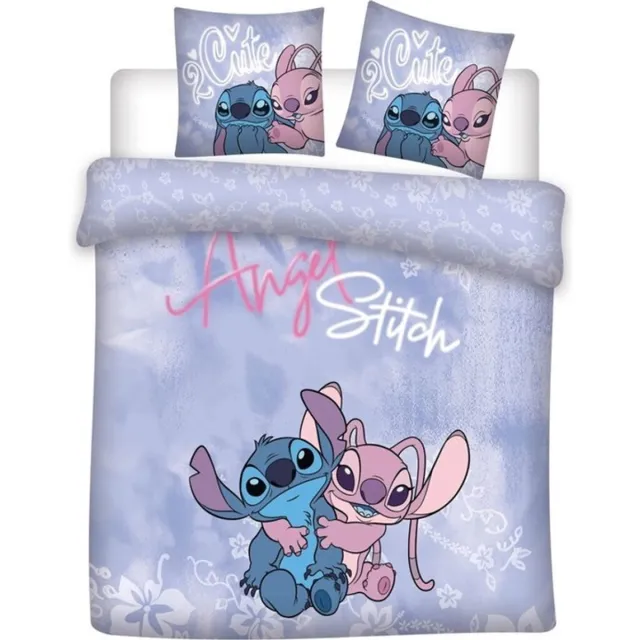 Disney Lilo & Stitch Dekbedovertrek Hearts - 2x - Polycotton Multi Colour