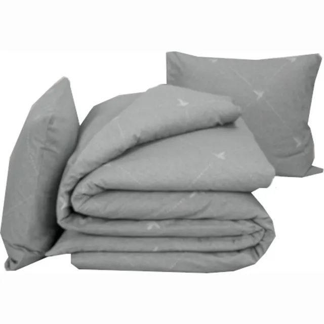 De Witte Lietaer Dekbedovertrek Katoen Flanel Piper - Eenpersoons - 140 x 200/220 cm - Grijs