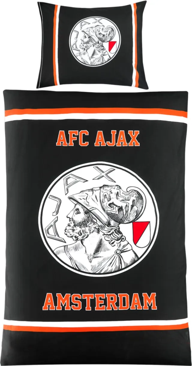 Ajax dekbedovertrek zwart oranje zwart/oranje