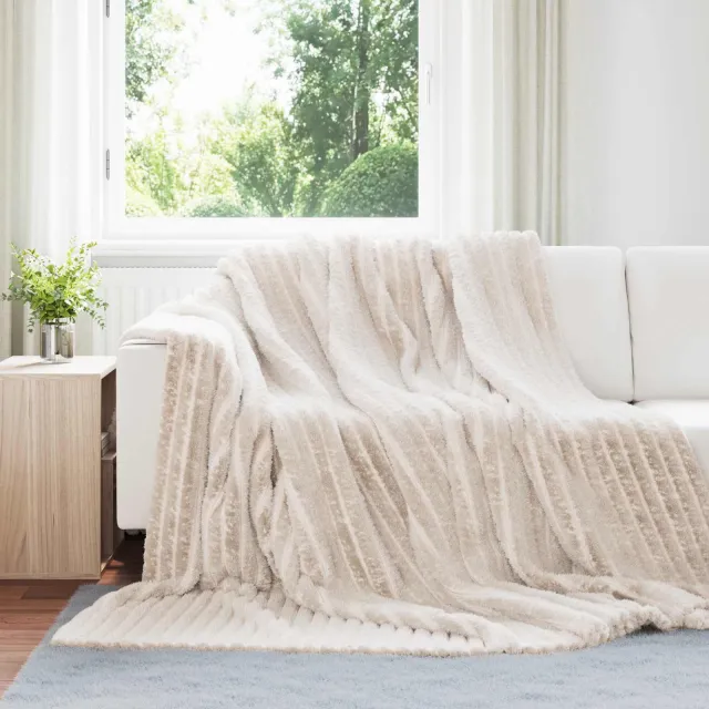 vidaXL Kleden 6 st Beige 270 x 240 cm 9,94 kg Fleece, foto 2