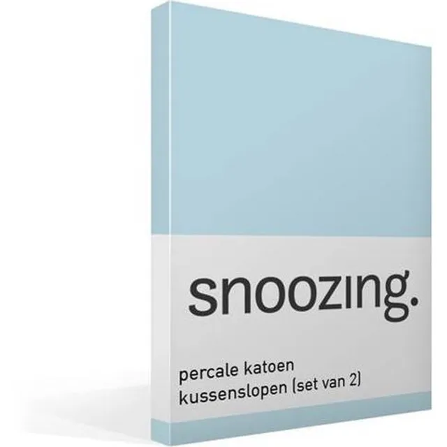 Snoozing Kussenslopen - Set van 2 - Percale katoen - 60x70 cm - Hemel