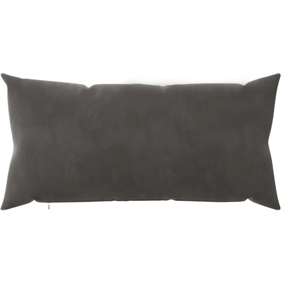vidaXL Kussensloop 12 st HEERLEN Donkergrijs 40 x 80 cm fluweel