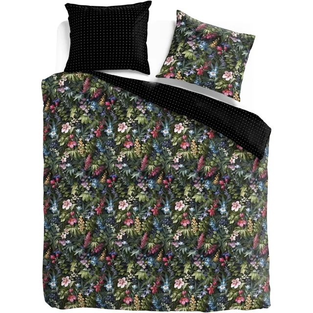 Melli Mello Bloom on Baby - Dekbedovertrek - Katoensatijn - Warm - Luxe - Handgeschilderd Botanisch