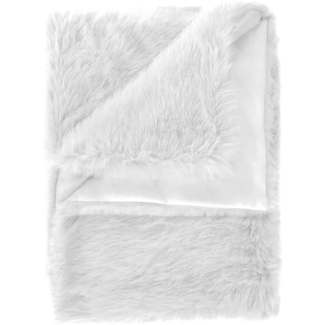 Heckettlane Perle Plaid - Fake Fur - 140x200 cm - Wit