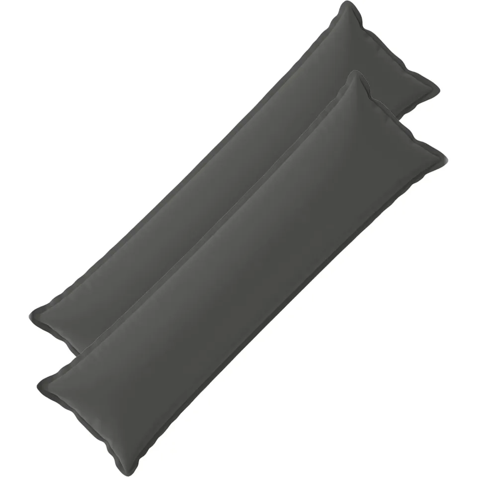 vidaXL Kussensloop 2 st HOUTEN Antraciet 40 x 145 cm Polyester Anthraciet