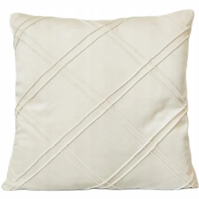 Granda Decoratieve Kussenhoes 45x45 cm Crème Linnen Textuur 3D Ruit