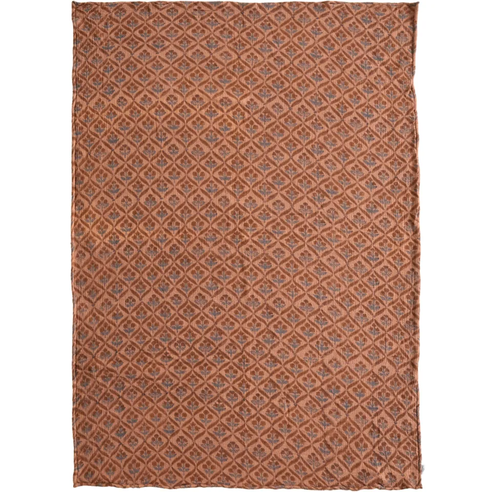 NOUS Living Kirsten plaid bruin roze/bruin/blauw