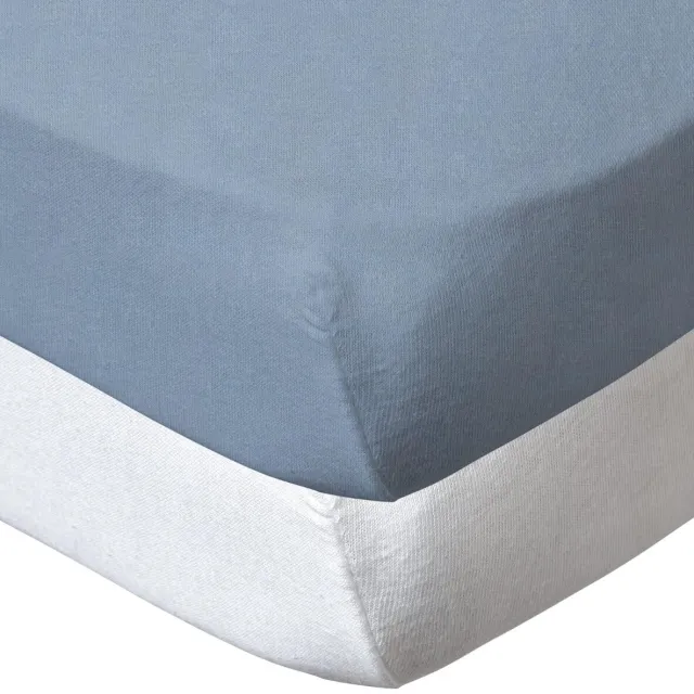 Ibenzoa Set van Twee Luxe Babybadhanddoeken voor Optimale Zacht- en Comfortabele Droogervaring blauw