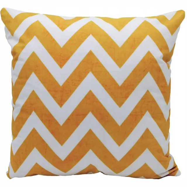 Fashion home Decoratieve Kussensloop 45x45 cm Geometrisch Patroon - Zacht Pluche Wit met geel geometrisch patroon