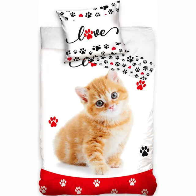 Animal Pictures Dekbedovertrek Kitten Love - Eenpersoons - 140 x 200 cm - Katoen lila
