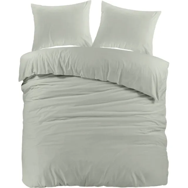 Day Dream Uni Katoen - Dekbedovertrek - Lits-jumeaux - 240 x 200/220 - Lichtgroen