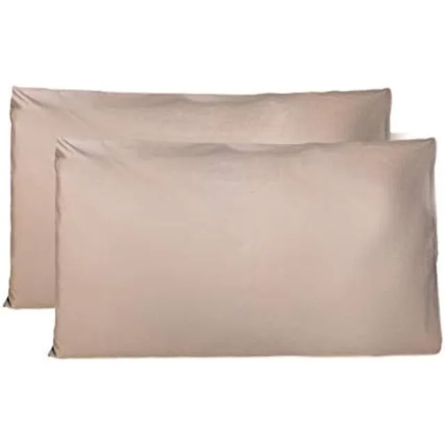 PromoHome Set van 2 Kussenslopen 100% Katoen 50x80 CM - Duifgrijs - Zaksluiting - Hypoallergeen - Ademend Materiaal - Gemaakt in Italië Leigrijs