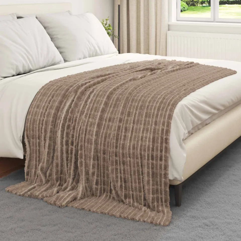 vidaXL Kleden 6 st Kameel 200 x 150 cm 4,5 kg Fleece bruin, foto 3