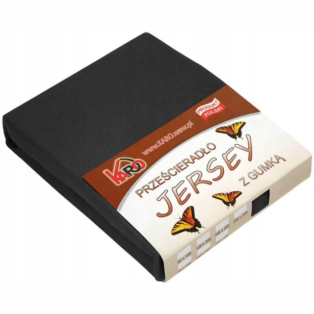 karo Jersey Hoeslaken met Elastiek 220x240 Zwart KARO