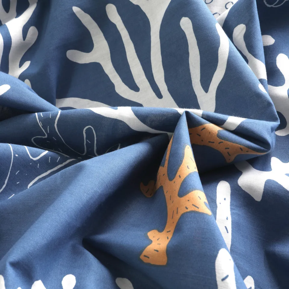 NOUS Living katoenen dekbedovertrek 2-persoons (200x220 cm) blauw, foto 7