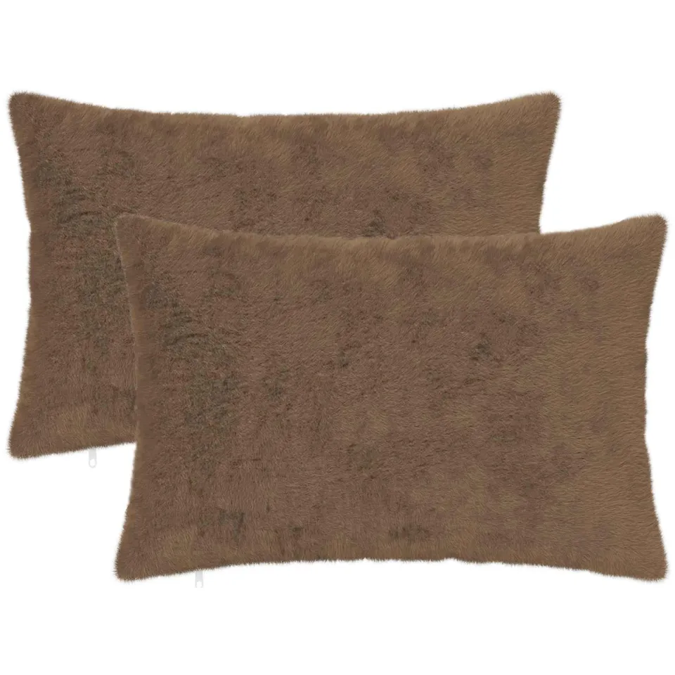 vidaXL Kussensloop 2 st HEERLEN Licht Bruin 40 x 60 cm